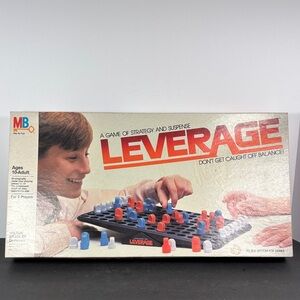 Vintage Milton Bradley Leverage Strategy Board Game Complete